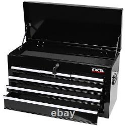 Excel Roller Tool Cabinet Storage Chest Box Garage Workshop 8 Drawers Black