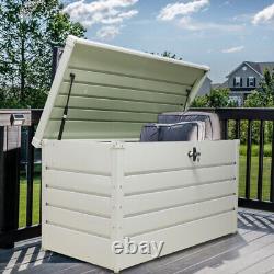 Garden Storage Box Container Tool Cushion Utility Chest Shed Lockable Outdoor