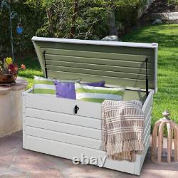 Garden Storage Box Container Tool Cushion Utility Chest Shed Lockable Outdoor