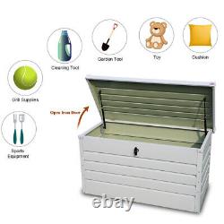 Garden Storage Box Container Tool Cushion Utility Chest Shed Lockable Outdoor