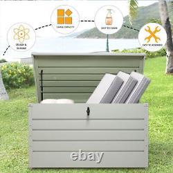 Garden Storage Box Container Tool Cushion Utility Chest Shed Lockable Outdoor