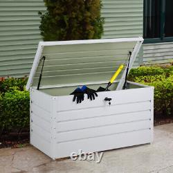 Garden Storage Box Container Tool Cushion Utility Chest Shed Lockable Outdoor