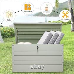 Garden Storage Box Outdoor Container Tools Cushion Utility Chest Shed Lockable