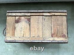Genuine Antique Victorian Shipwrights /Carpenters Wooden Tool Chest Trunk