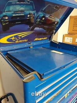Good used Snap-on tool storage roll cab with tool storage top chest in blue