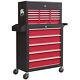 Homcom Rolling Tool Chest Lockable Roller Cabinet With With 14 Drawers Red