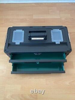 HUAQI 3 IN 1 Mobile Rolling Chest Trolley Cart Cabinet Wheels Tool Storage Box