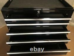Halfords 5 Drawer Top Box Tool Chest Black 575255 Superb Condition