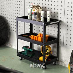 Heavy Duty Tool Chest Box Trolley With Wheel Workshop Storage Shelves Tool Carrier
