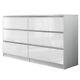 High Gloss Chest Of Drawers Bedroom Furniture Storage Bedside 6/8 Drawers White
