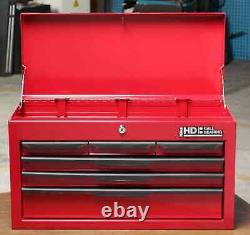 Hilka Tool Chest Box red steel metal garage tools storage toolbox