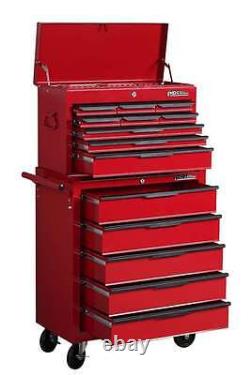Hilka Tool Chest Trolley 14 drawer red metal storage roller roll cabinet box cab