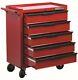 Hilka Tool Chest Trolley 5 Drawer Red Metal Tools Storage Mobile Box Cabinet