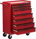 Hilka Tool Chest Trolley 7 Drawer Red Metal Mobile Tools Storage Box Cabinet