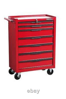 Hilka Tool Chest Trolley 7 drawer red metal mobile tools storage box cabinet