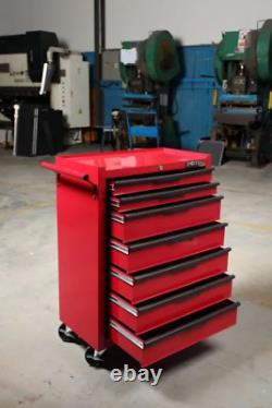 Hilka Tool Chest Trolley 7 drawer red metal mobile tools storage box cabinet