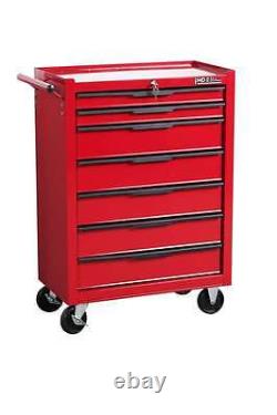 Hilka Tool Chest Trolley 7 drawer red metal storage roller roll cabinet box cab