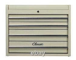 Hilka Tool Chest classic car cream 4 drawer metal tools storage box cabinet unit