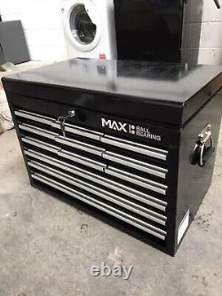 Hilka Tool Chest professional 12 drawer black metal garage tools storage box
