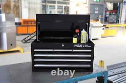 Hilka Tool Chest professional 6 drawer black metal garage tools storage box unit
