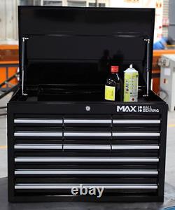 Hilka Tool Chest professional 9 drawer black steel metal storage box cabinet