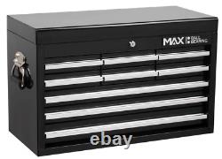 Hilka Tool Chest professional 9 drawer black steel metal storage box cabinet