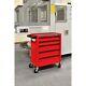 Hilka Tool Trolley Chest Red Metal Garage Storage Roll Cabinet Toolbox On Wheels