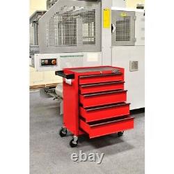 Hilka Tool Trolley Chest red metal garage storage roll cabinet toolbox on wheels