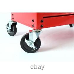 Hilka Tool Trolley Chest red metal garage storage roll cabinet toolbox on wheels