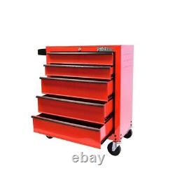 Hilka Tool Trolley Chest red metal garage storage roll cabinet toolbox on wheels