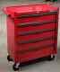 Hilka Tool Trolley Chest Red Metal Garage Storage Roll Cabinet Wheels Tools Box