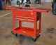 Hilka Tool Trolley Red Metal Garage Service Tools Parts Storage Chest Cart