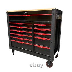 IF Tools Tool Trolley Cabinet Empty Wooden WorkTop Workshop Storage Chest Carrie