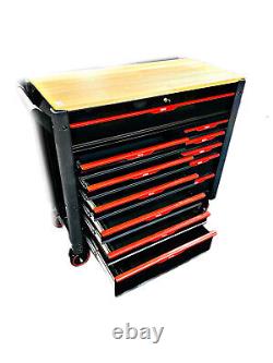 IF Tools Tool Trolley Cabinet Empty Wooden WorkTop Workshop Storage Chest Carrie