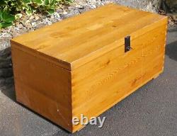 Large Vintage Apprentice Piece Pine Wood Carpenter's Tool Chest Tool Box Trunk