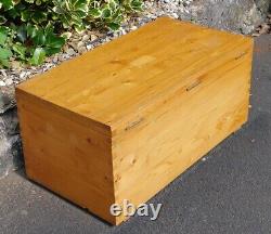 Large Vintage Apprentice Piece Pine Wood Carpenter's Tool Chest Tool Box Trunk