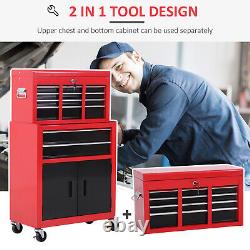 Metal Tool Storage Cabinet on Wheels Tools Cupboard Chest Box Garage Workshop UK