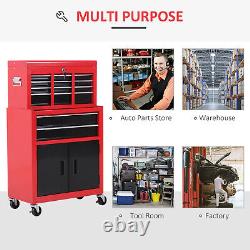 Metal Tool Storage Cabinet on Wheels Tools Cupboard Chest Box Garage Workshop UK