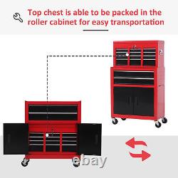 Metal Tool Storage Cabinet on Wheels Tools Cupboard Chest Box Garage Workshop UK