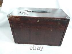 Moore & Wright Engineers / Watchmakers Tool Chest Box With Key