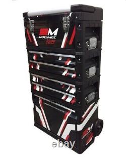 Motamec Racing BLACK Modular Tool Box Trolley Mobile Cart Cabinet Chest C41H