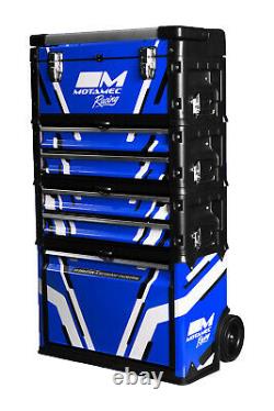 Motamec Racing BLUE Modular Tool Box Trolley Mobile Cart Cabinet Chest C41H