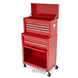 New Motorcycle Mechanics Heavy Duty Tool Box Chest Roller Cabinet Red