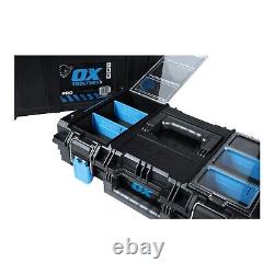 Ox Tooltrek 3 Piece Modular Deep Tool Box + Trolley Wheels + Shallow Box Set Up