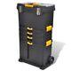 Portable Garage Workshop Case Chest Tool Trolley Storage Box Cart & 3 Drawers Uk
