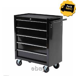 Portable Tool Chest Workshop Garage Storage Cart Drawers Tray with Wheels Lockable
