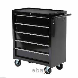 Portable Tool Chest Workshop Garage Storage Cart Drawers Tray with Wheels Lockable