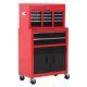 Portable Toolbox Tool Box Top Chest Cabinet Garage Storage Roll Cab Red Homcom
