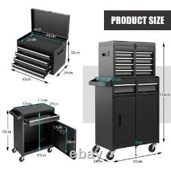 Pro BLACK TOOLS AFFORDABLE STEEL CHEST TOOL BOX ROLLER CABINET 5 DRAWERS