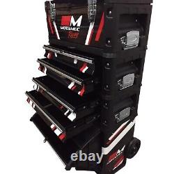 Racing BLACK Modular Tool Box Trolley Mobile Cart Cabinet Chest C41H Motamec